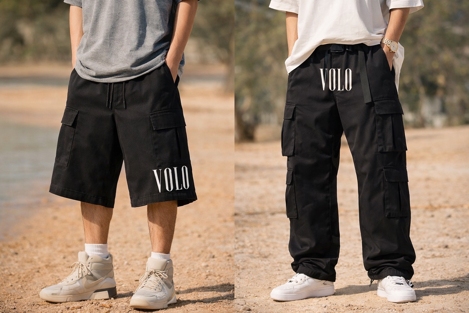 VOLO cargo shorts and cargo pants